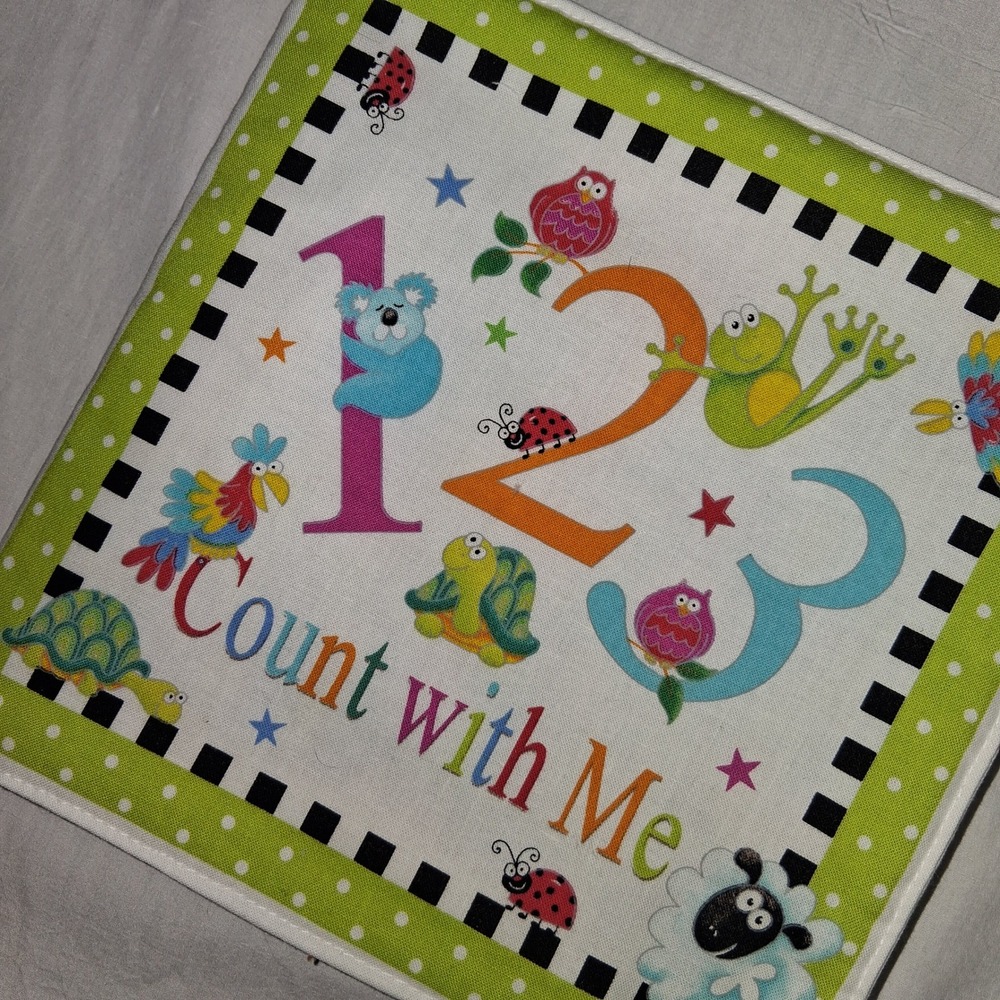 Baby Soft Cloth Book Learning Numbers Animals Count with Me Toddler Toy